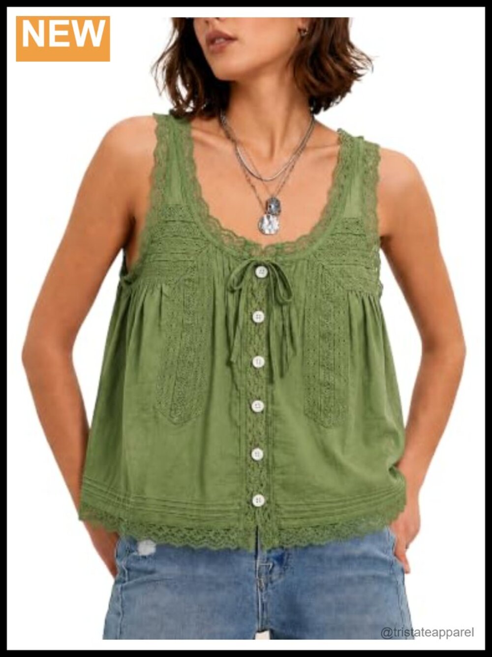 Boho Lace Sheer Tank Top Sleeveless Flowy Y2K
